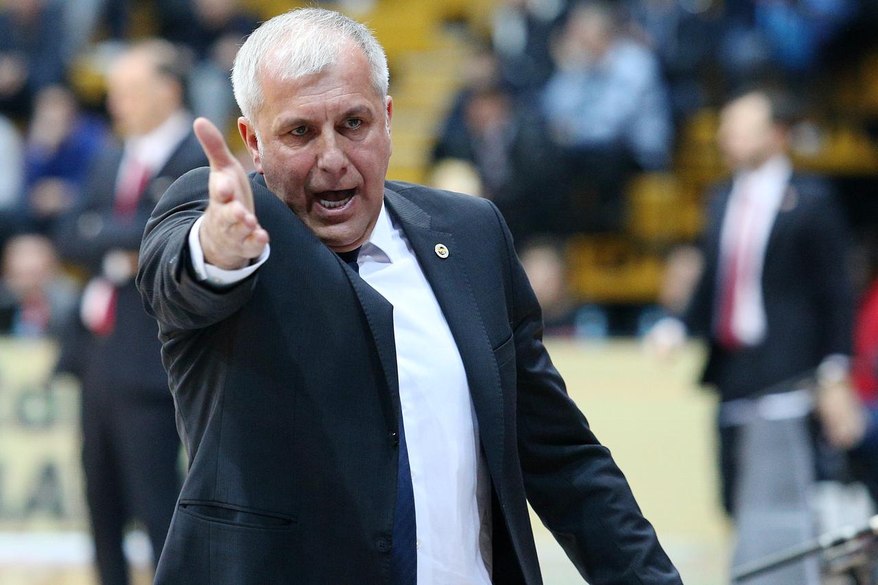 25.03.2016., KC Drazen Petrovic, Zagreb - Euroliga, TOP 16, skupina E,12. kolo, KK Cedevita - Fenerbahce Istanbul. Trener Fenerbachea Zeljko Obradovic. Photo: Dalibor Urukalovic/PIXSELL