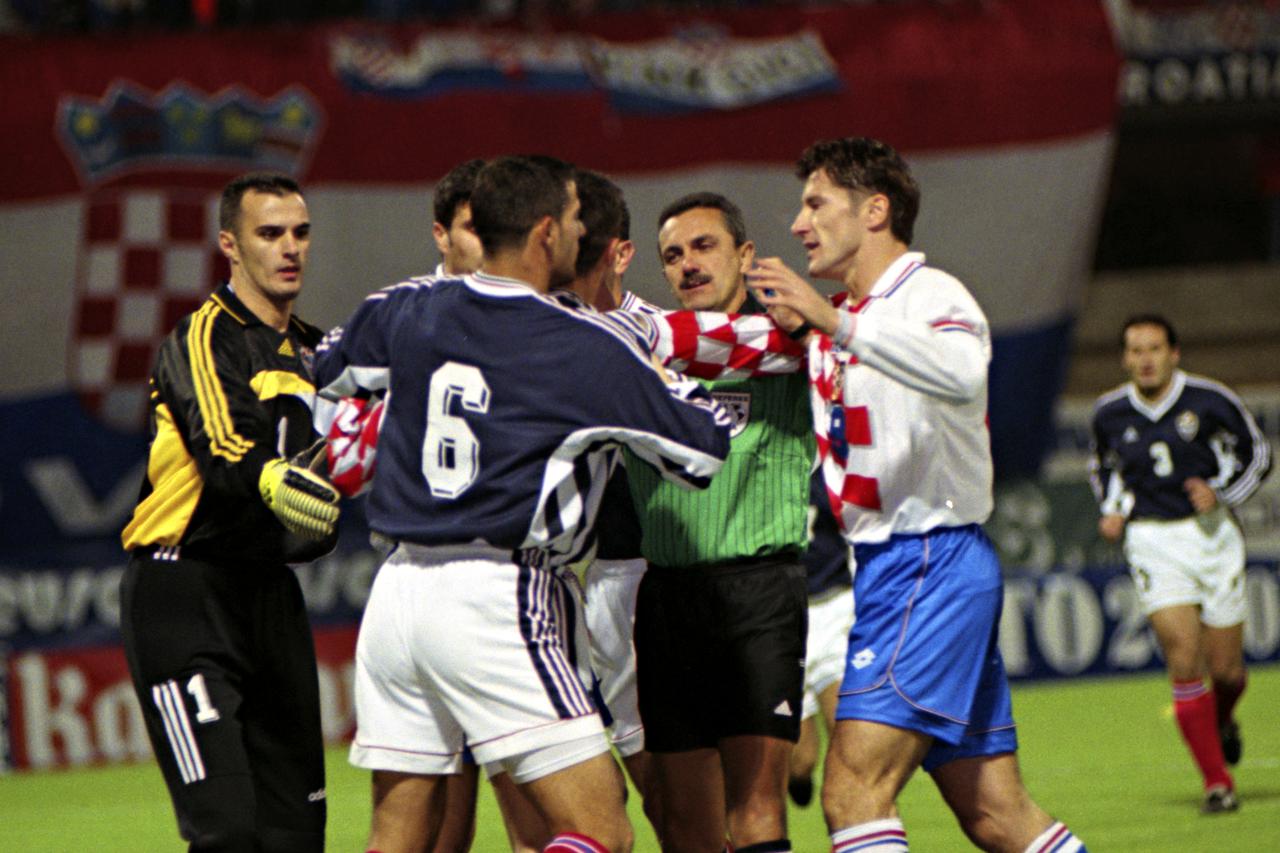 Zagreb: Kvalifikacije za EP u nogometu, Hrvatska - Jugoslavija, 9.10.1999. 