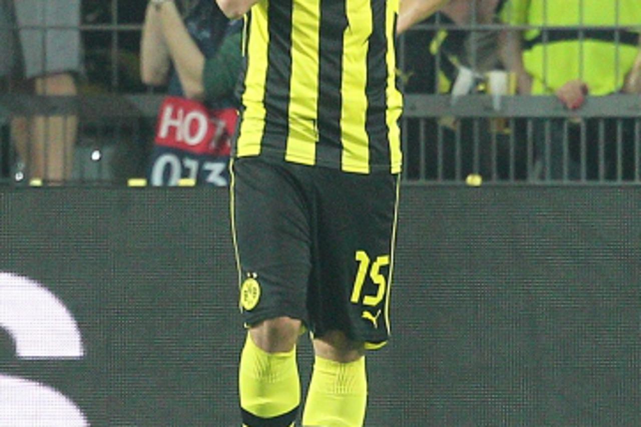 '24.04.2013, Signal Iduna Park, Dortmund, Deutschland, UEFA Champions League, Halbfinale, Hinspiel, Borussia Dortmund (GER) vs. Real Madrid (ESP), im Bild  Mats Hummels (Dortmund #15) entaeuscht / ent