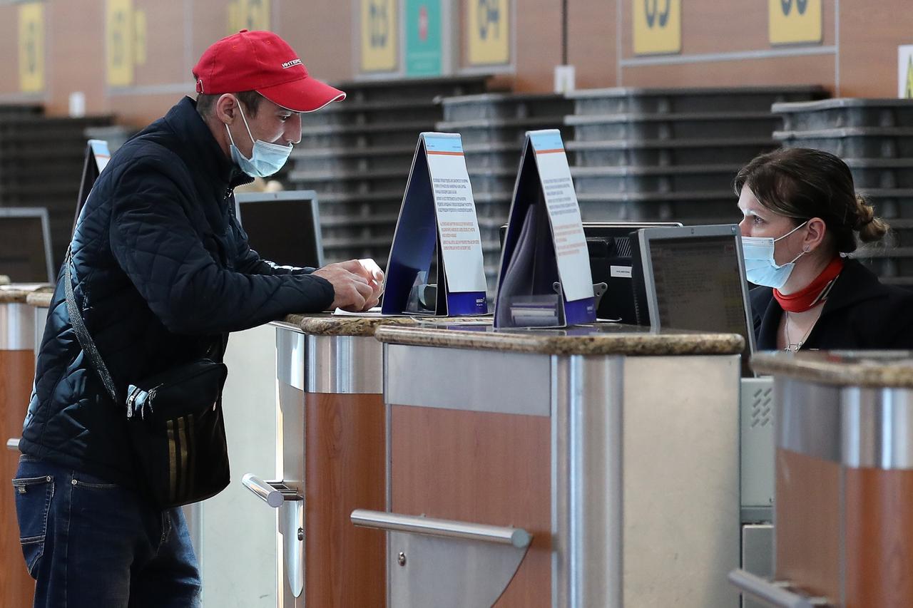 Passengers at Sheremetyevo International Airport