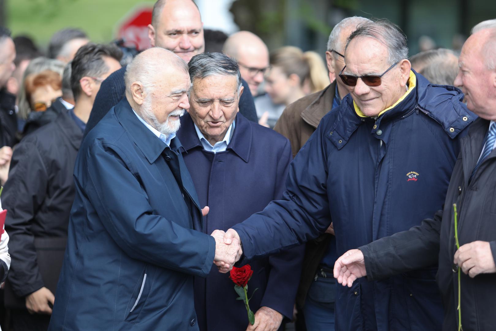 21.04.2024., Jasenovac - Povodom dana sjecanja na zrtve ustaskog logora u Jasenovcu odrzana je komemoracija te kolona sjecanja. Photo: Luka Batelic/PIXSELL