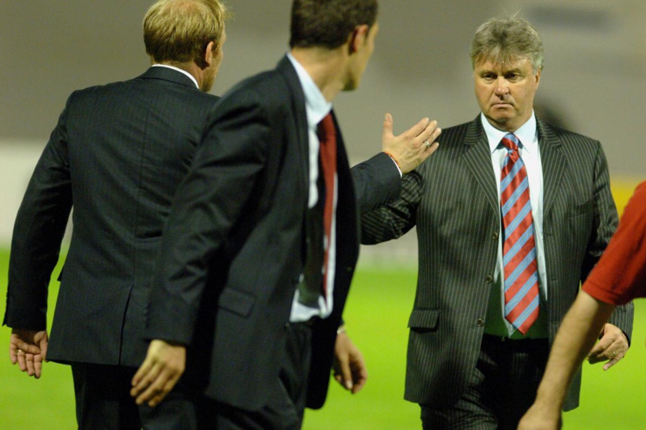 'sport.....zagreb......06.06.2007. stadion maksimir - kvalifikacije za ep 2008/ hrvatska-rusija/ prosinecki, hiddink, bilic foto: marko lukunic'