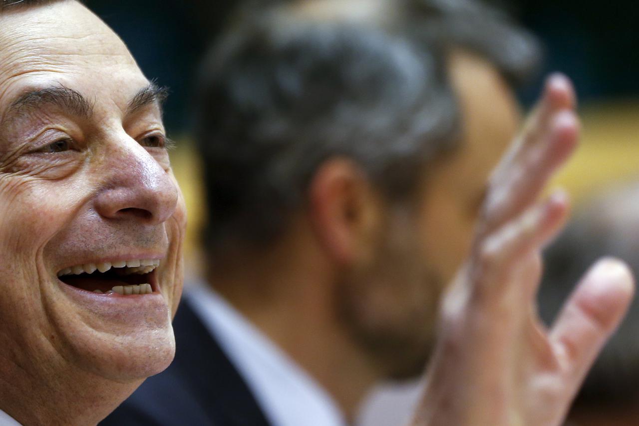 European Central Bank (ECB) President Mario Draghi testifies before the European Parliament's Economic and Monetary Affairs Committee in Brussels, Belgium, February 15, 2016. REUTERS/Yves Herman