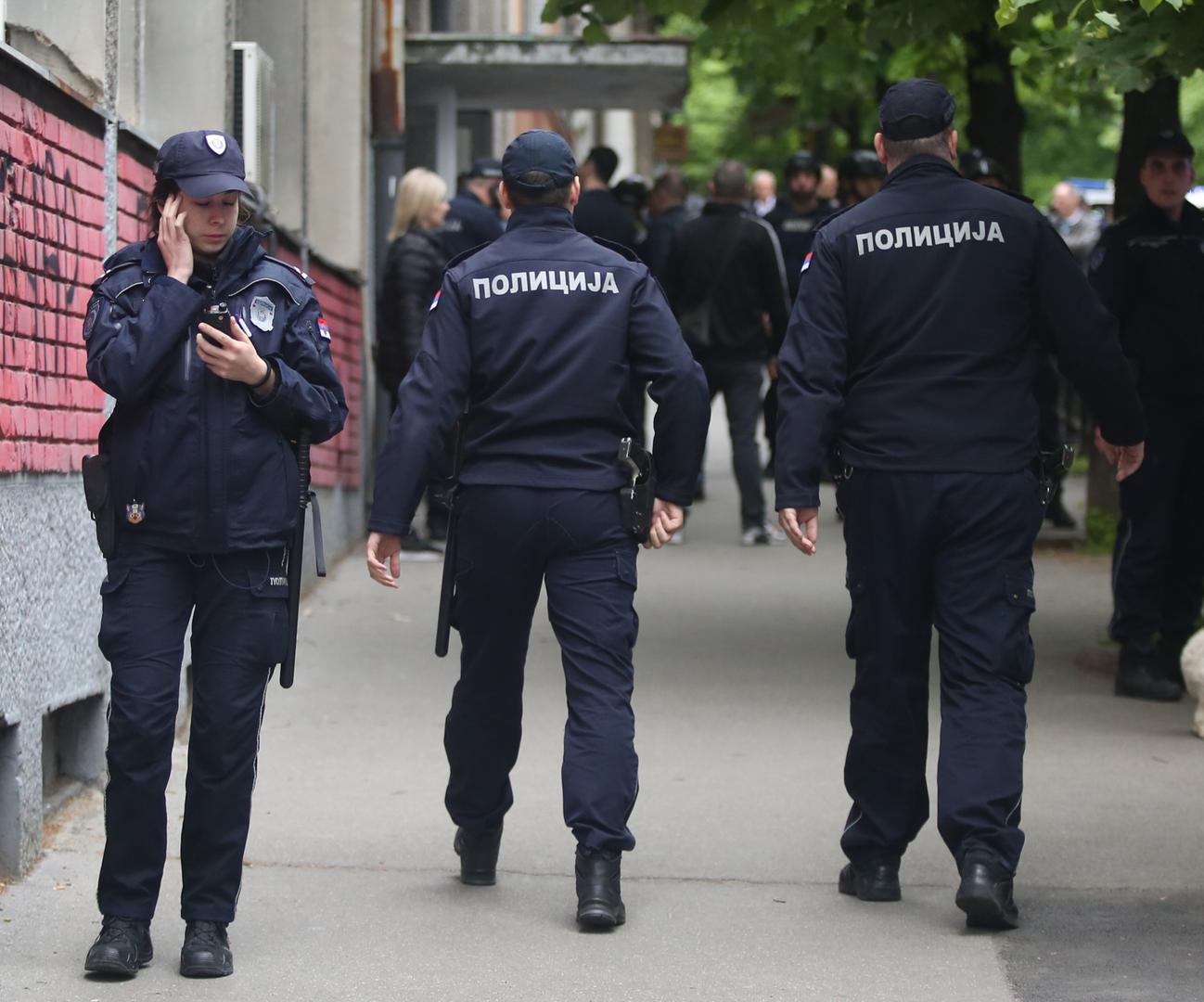 03, May, 2023, Belgrade - A student of the seventh grade of the Elementary School Vladislav Ribnikar is suspected to have fired a pistol at the security guard, the teacher and the students this morning.     03, maj, 2023, Beograd - Ucenik sedmog razreda Osnovne skole Vladislav Ribnikar kako se sumnja, pucao je jutros iz pistolja na obezbeđenje, nastavnicu i ucenike.  Photo: A.M./ATA Images/PIXSELL