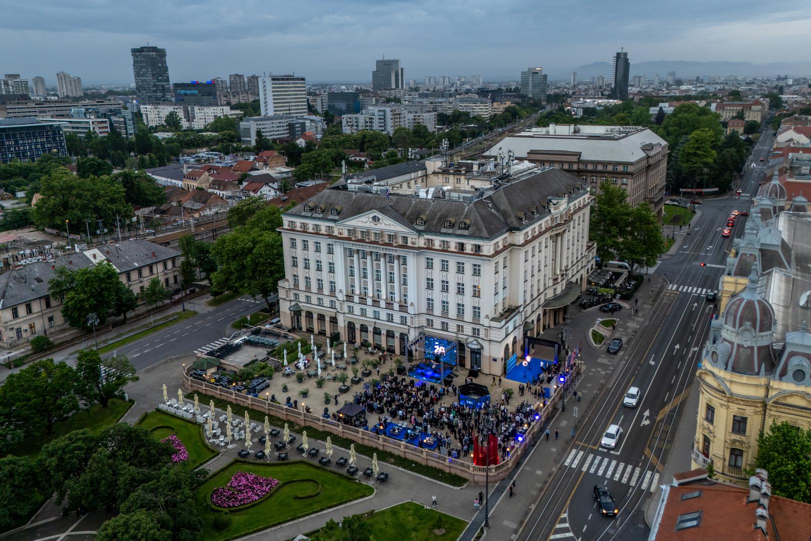 20.05.2024., Zagreb - Svecana proslava 20. rodjendana Poslovnog dnevnika u hotelu Esplanade. Fotografije iz zraka. Photo: Igor Kralj/PIXSELL