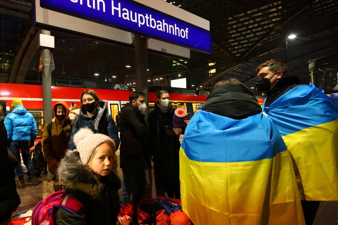 Refugees fleeing from Ukraine arrive in Berlin