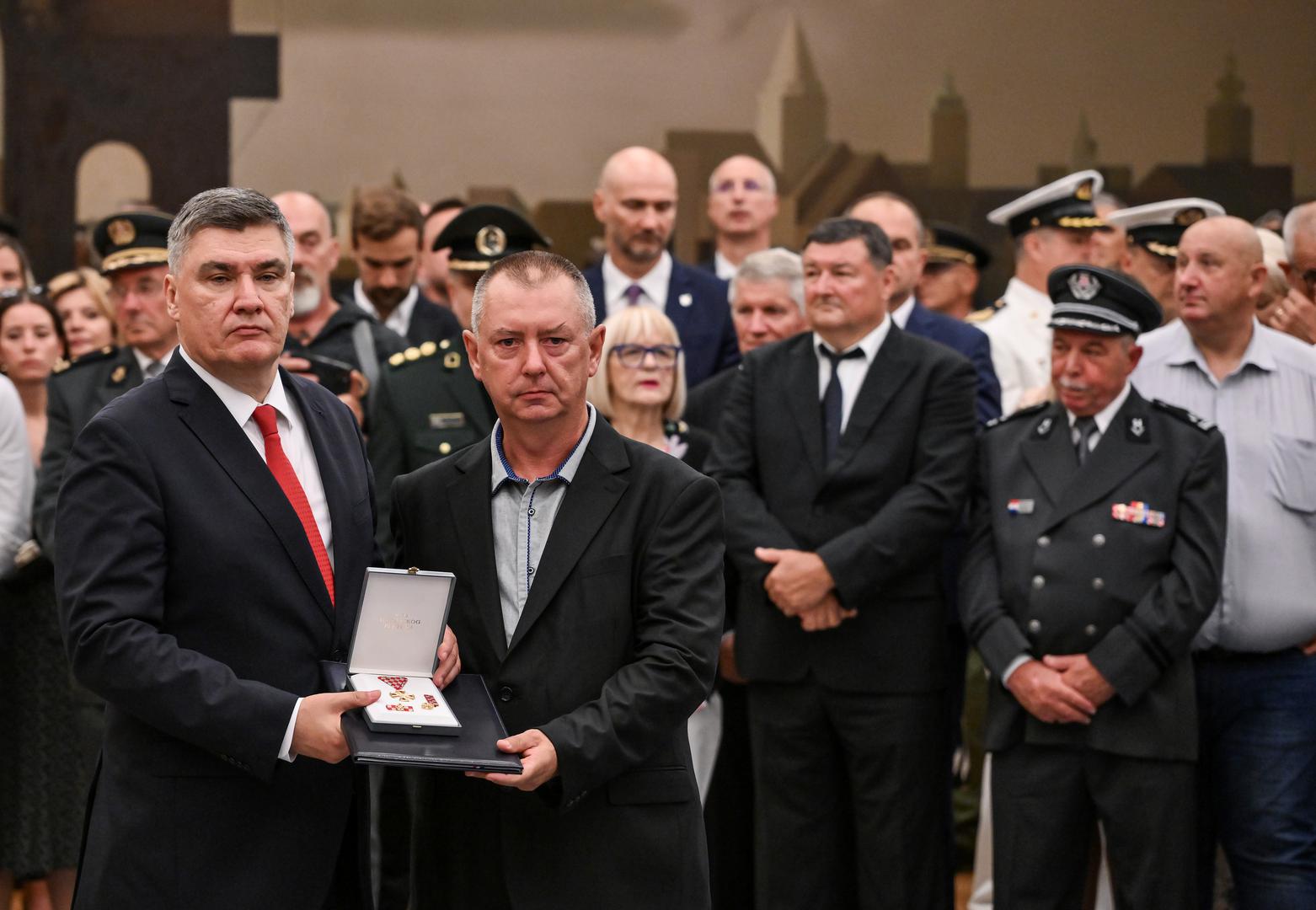 02.08.2024., Zagreb - Predsjednik Republike i vrhovni zapovjednik Oruzanih snaga Republike Hrvatske Zoran Milanovic upriicio je  svecani prijem povodom obiljezavanja Dana pobjede i domovinske zahvalnosti i Dana hrvatskih branitelja te 29. obljetnice VRO Oluja.  Photo: Josip Regovic/PIXSELL