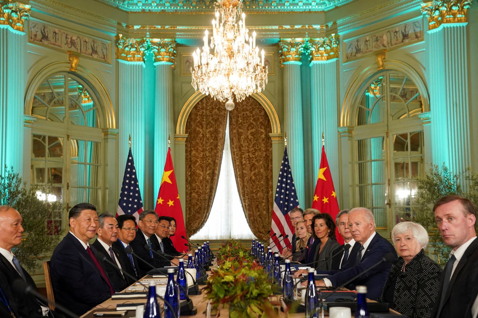 U.S. President Joe Biden meets with Chinese President Xi Jinping at Filoli estate on the sidelines of the Asia-Pacific Economic Cooperation (APEC) summit, in Woodside, California, U.S., November 15, 2023. REUTERS/Kevin Lamarque Photo: KEVIN LAMARQUE/REUTERS