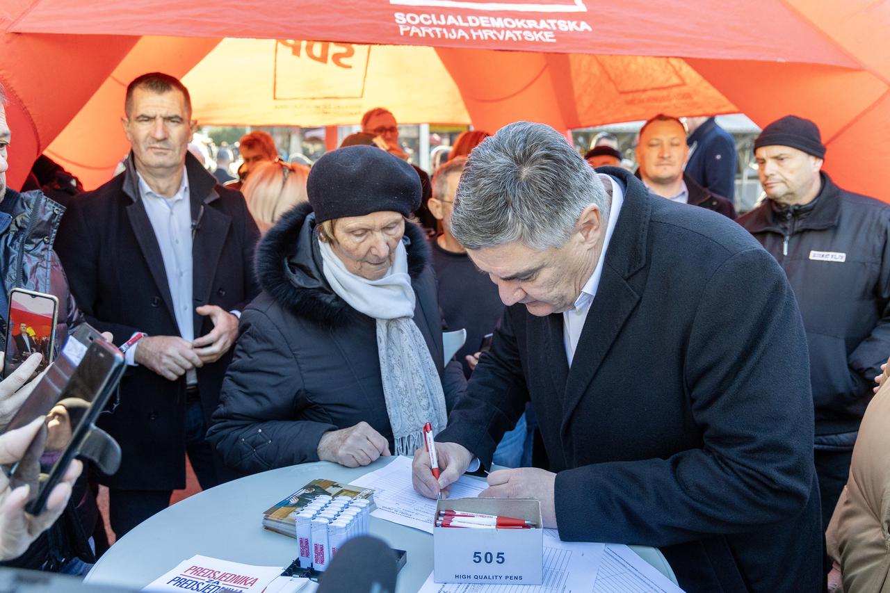 Predsjednik Milanović prikupljao potpise na pulskoj tržnici 