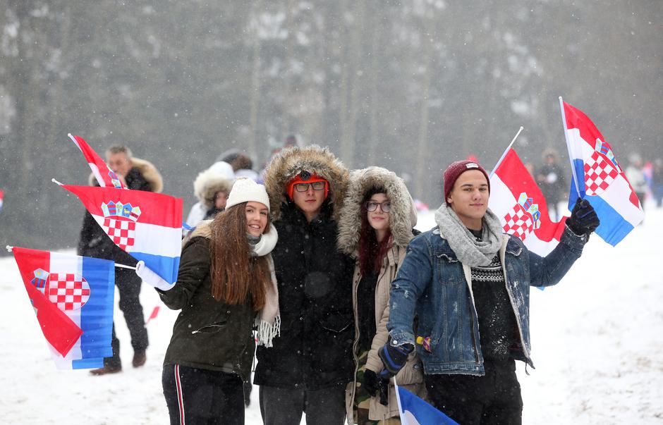 Navijači na Sljemenu