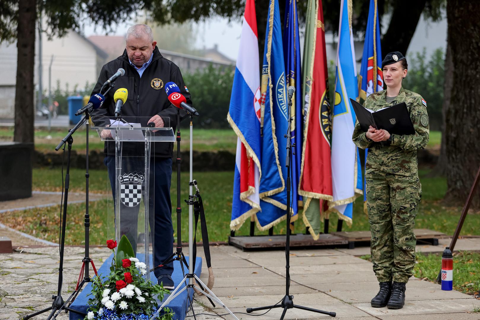 08.11.2024., Gospic - Predsjednik Republike i vrhovni zapovjednik Oruzanih snaga Republike Hrvatske Zoran Milanovic sudjelovao je na obiljezavanju 32. obljetnice ustrojavanja 9. gardijske brigade „Vukovi“ i Dana Motorizirane bojne „Vukovi“ Gardijske mehanizirane brigade Photo: Sime Zelic/PIXSELL