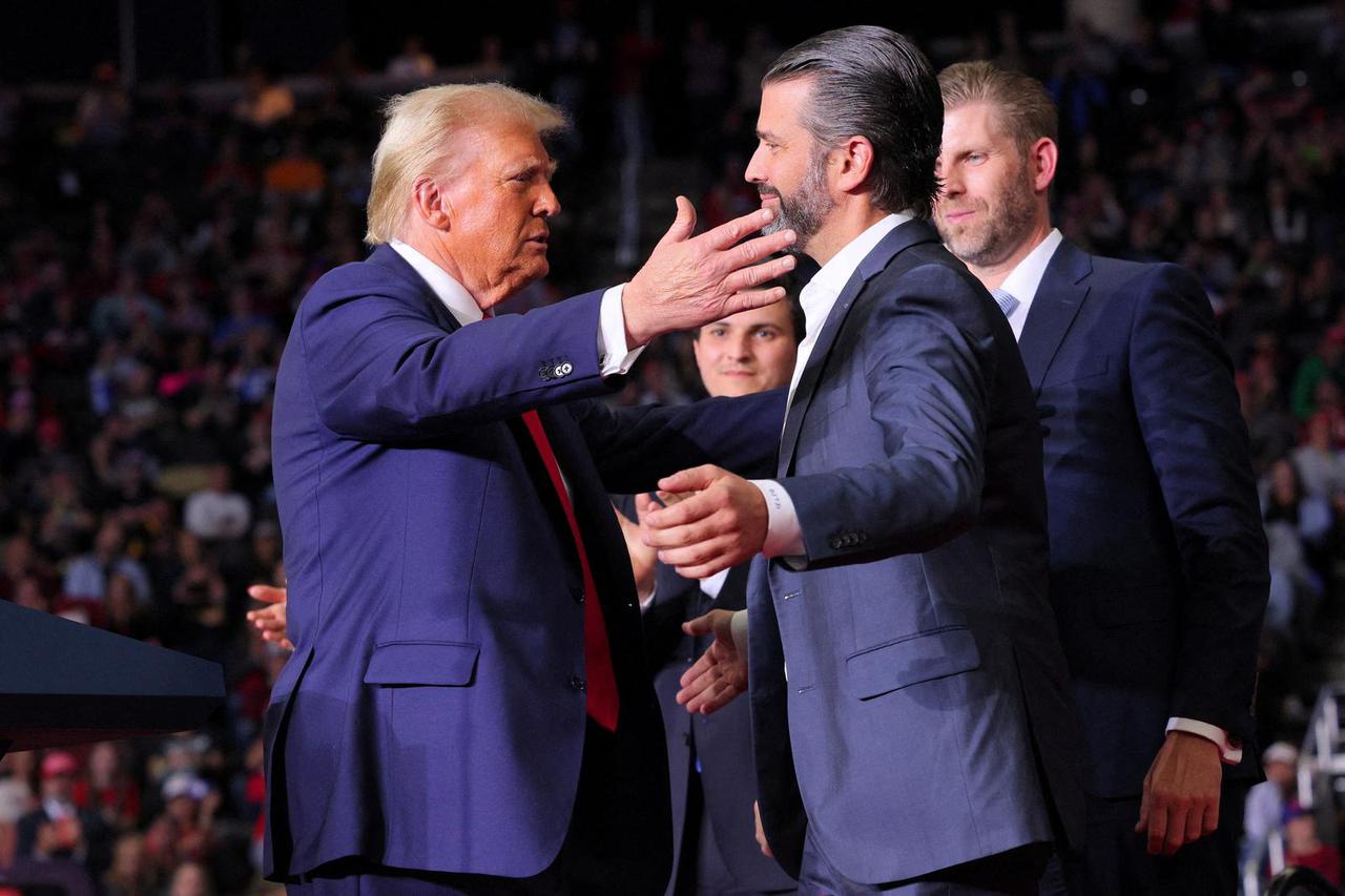 FILE PHOTO: Republican presidential nominee former U.S. President Donald Trump campaigns in Pennsylvania