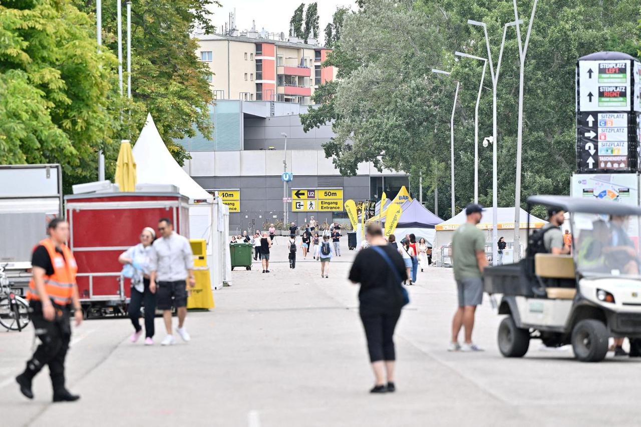 FILE PHOTO: General view outside Happel stadium after Taylor Swift's three concerts in Vienna this week were canceled