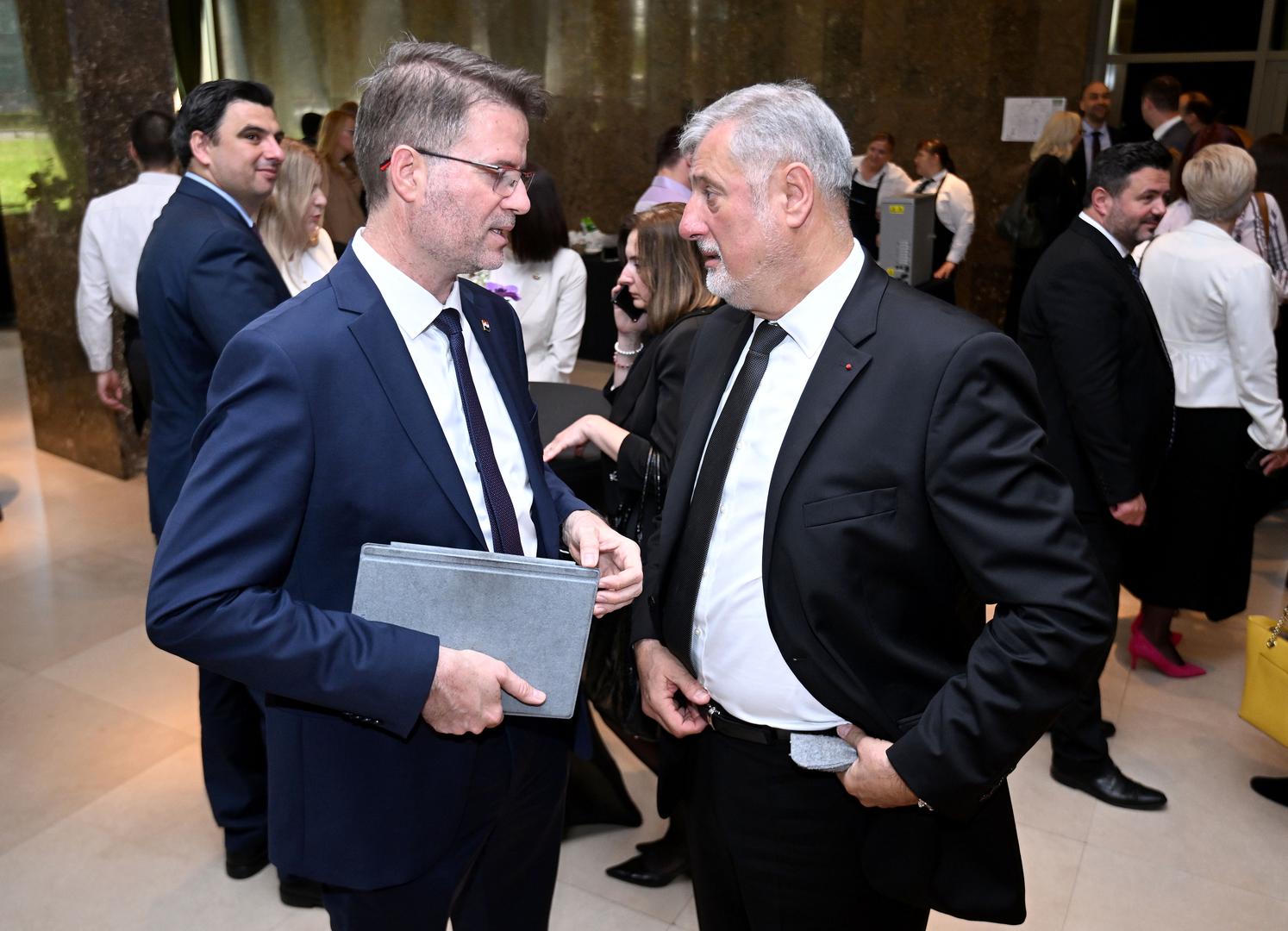 22.05.2023., Zagreb - U koncertnoj dvorani Vatroslav Lisinski predsjednik Vlade Andrej Plenkovic otvorio je konferenciju Ulazak Hrvatske u Europski stabilizacijski mehanizam kao 20. clanica. Ivan Misetic Photo: Marko Lukunic/PIXSELL