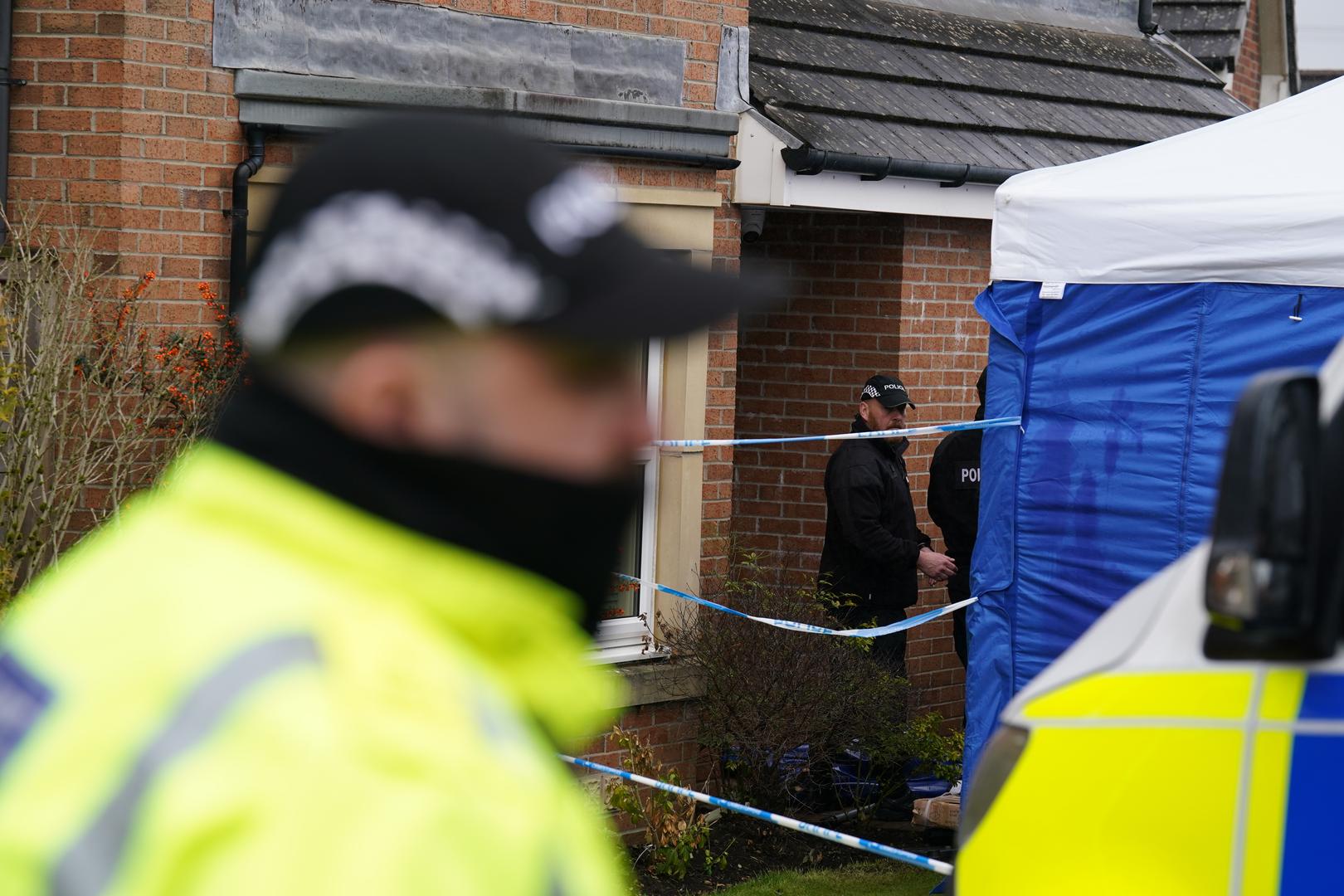 Officers from Police Scotland at the home of former chief executive of the Scottish National Party (SNP) Peter Murrell, in Uddingston, Glasgow, after he was arrested in connection with the ongoing investigation into the funding and finances of the party. Picture date: Wednesday April 5, 2023. Photo: Andrew Milligan/PRESS ASSOCIATION