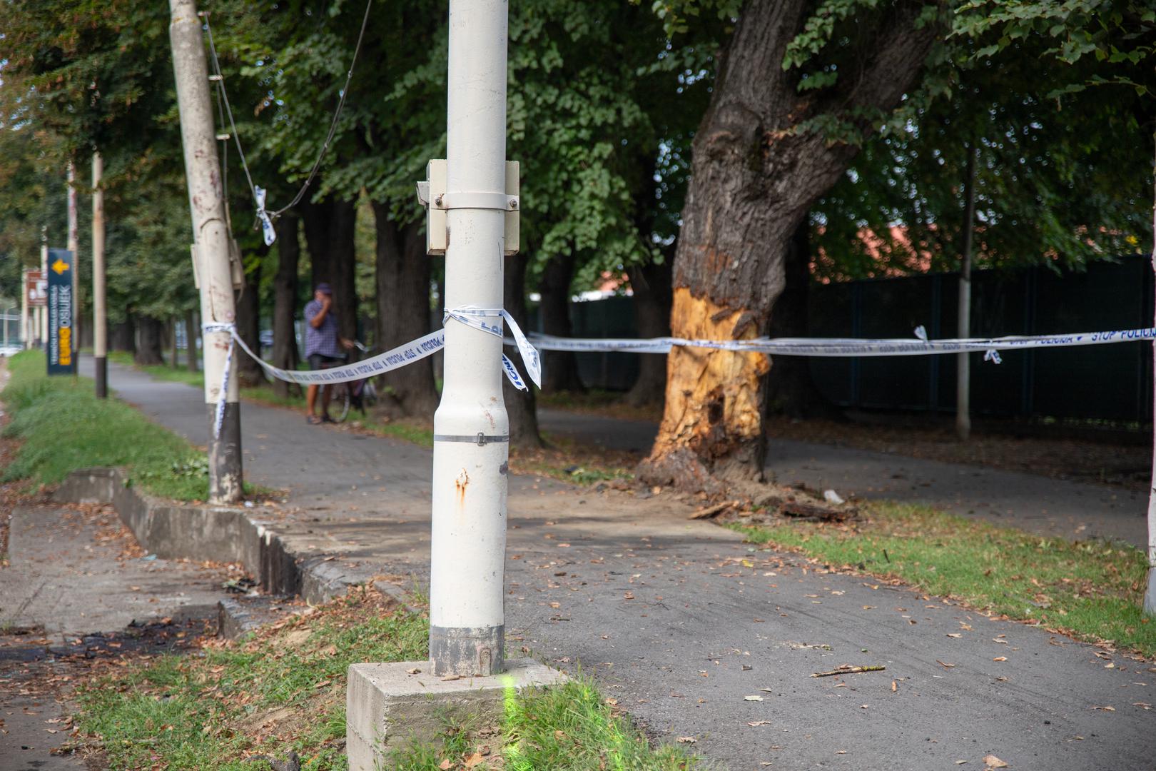 03.09.2022., Osijek - Mjesto nesrece do koje je doslo nocas iza ponoci u Osijeku, u kojoj je poginula jedna osoba, a cetvero ih je tesko ozlijedeno. Photo: Borna Jaksic/PIXSELL