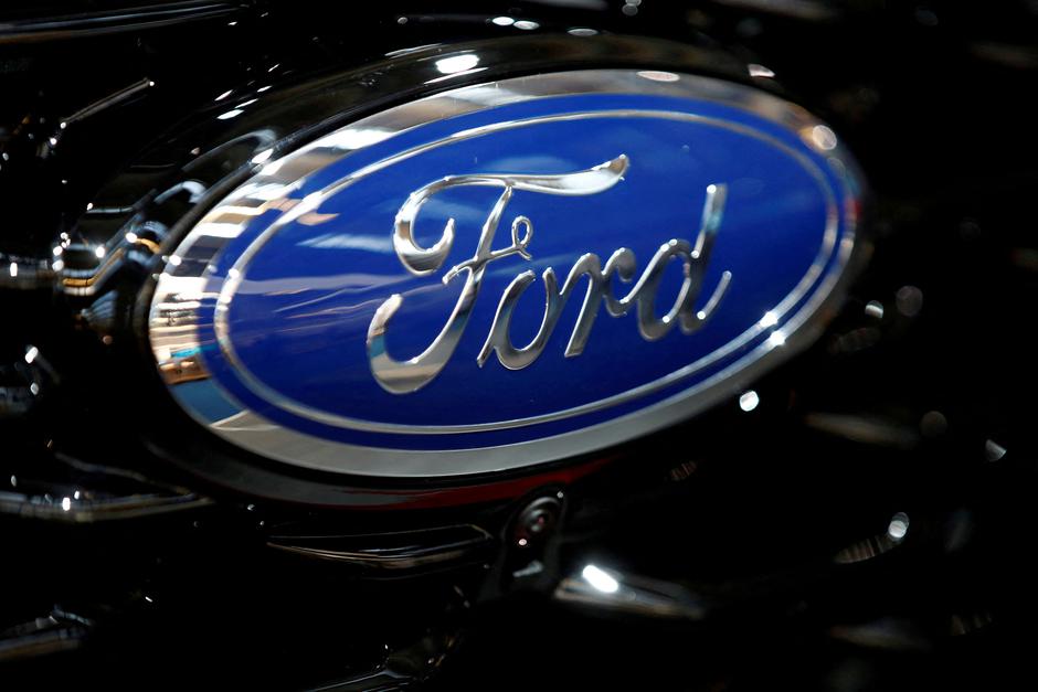 FILE PHOTO: Ford Motor Co's logo pictured in 2019