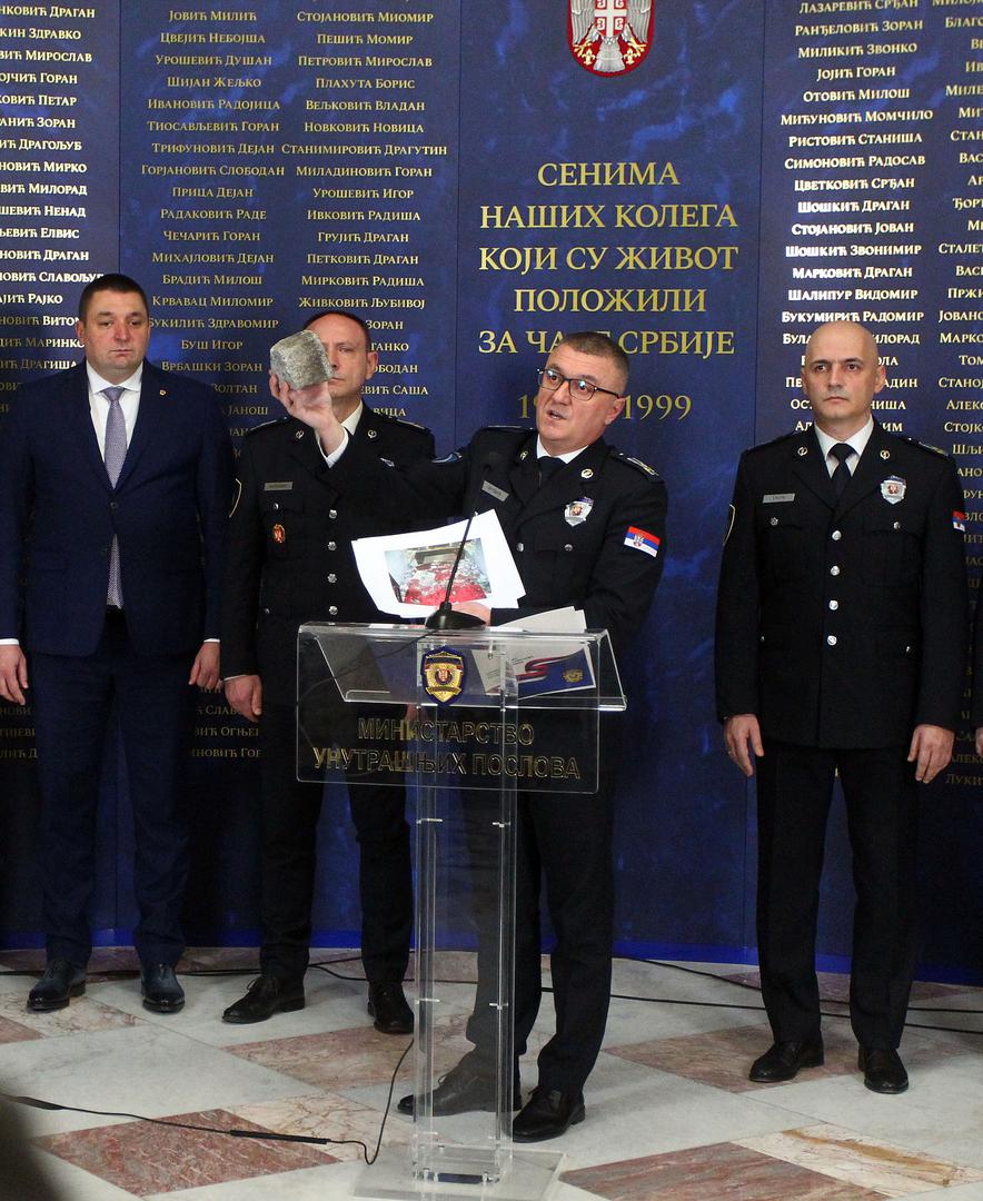 25, December, 2023, Belgrade -  Representatives of the Ministry of Internal Affairs held a media conference in the Palace of Serbia regarding last night's events during the protests in Belgrade. Head of the Police Administration, Ivica Ivkovic. Photo: A.K./ATAImages

25, decembar, 2023, Beograd - Predstavnici Ministarstva unutrasnjih poslova odrzali su u Palati Srbija konferenciju za medije povodom sinocnih dogadjaja tokom protesta u Beogradu. Photo: A.K./ATAImages Photo: A.K./ATA images/PIXSELL