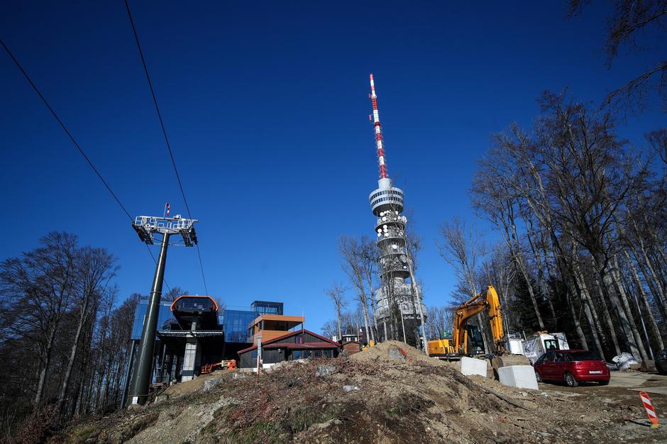 Zagreb: Radovi na izgradnji Gornje postaje žičare Sljeme