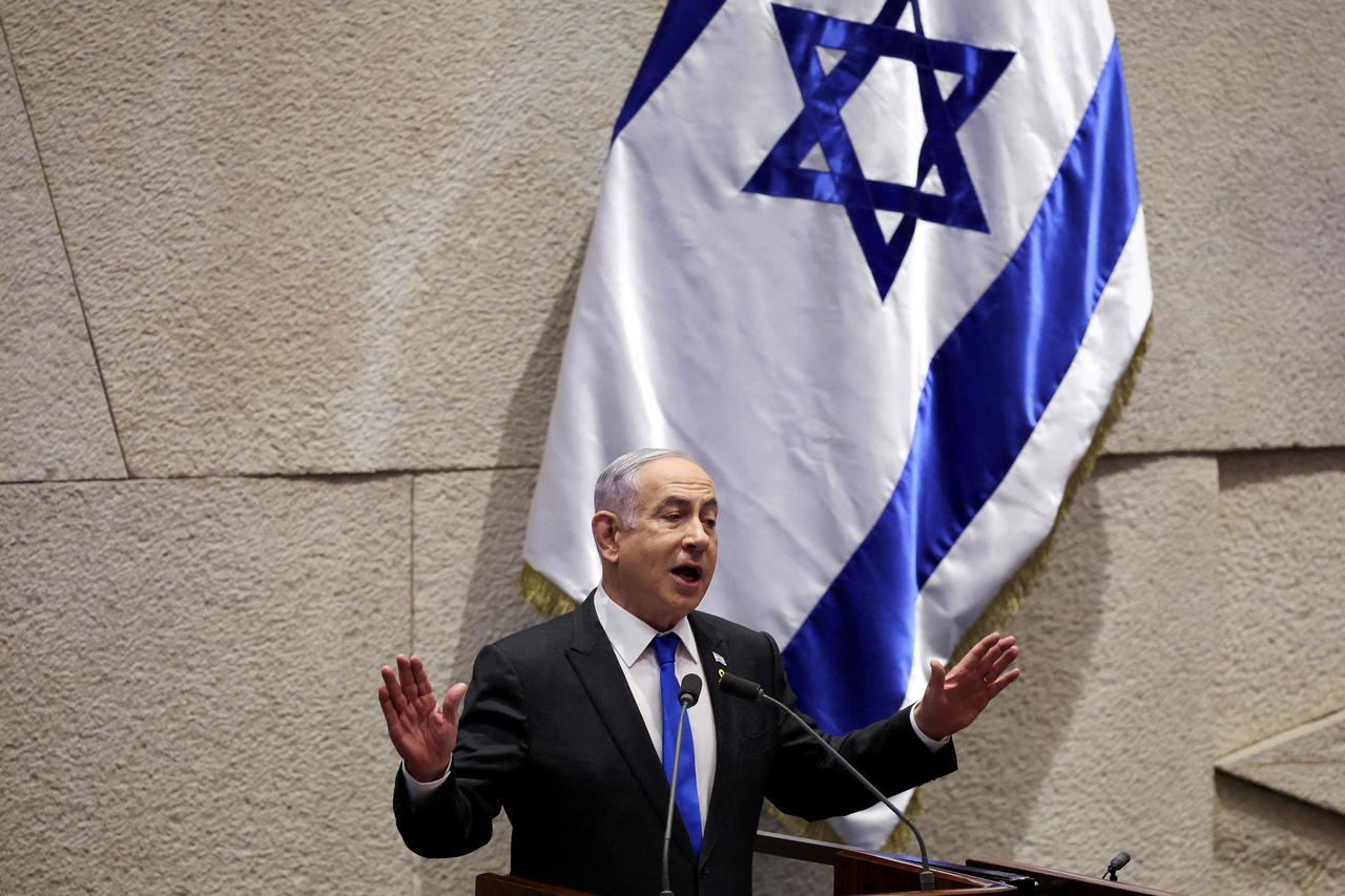 FILE PHOTO: Israeli PM Netanyahu attends a discussion at the Israeli Parliament Knesset in Jerusalem