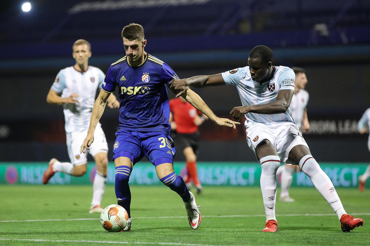 Zagreb: Dinamo je u sklopu prvog kola Europske lige izgubio protiv West Hama 0:2 