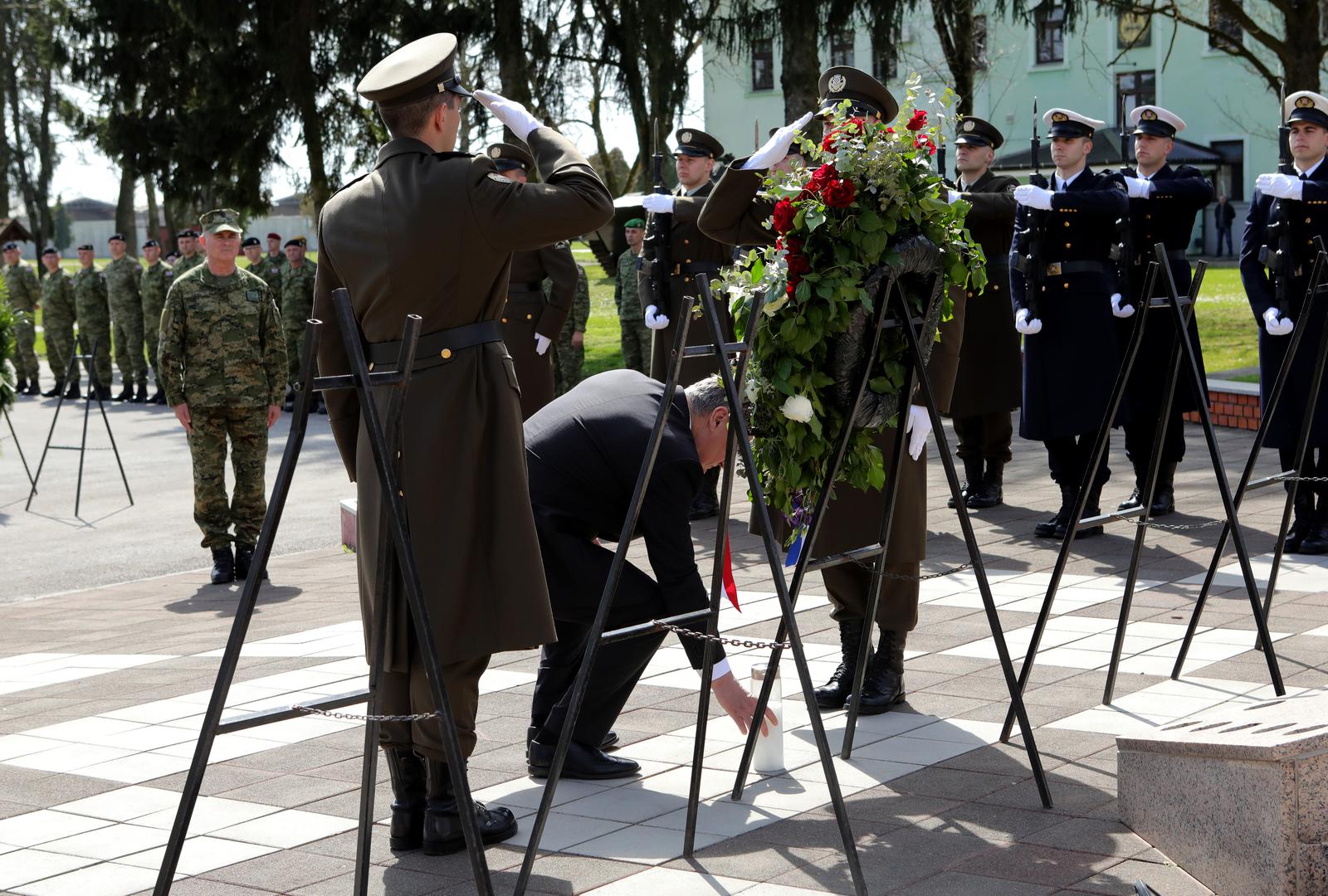 20.03.2023., Vinkovci - u vojarni 5. Gardijske brigade "Slavonski sokolovi" obiljezena je 16. obljetnica ustrojavanja Gardijske oklopno-mehanizirane brigade. Photo: Dubravka Petric/PIXSELL