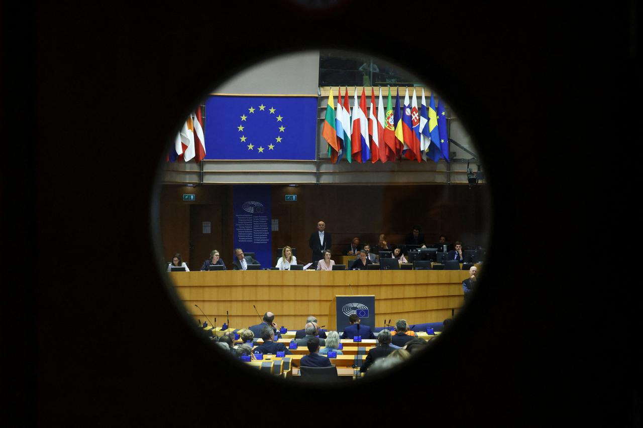 Plenary session at EU parliament in Brussels