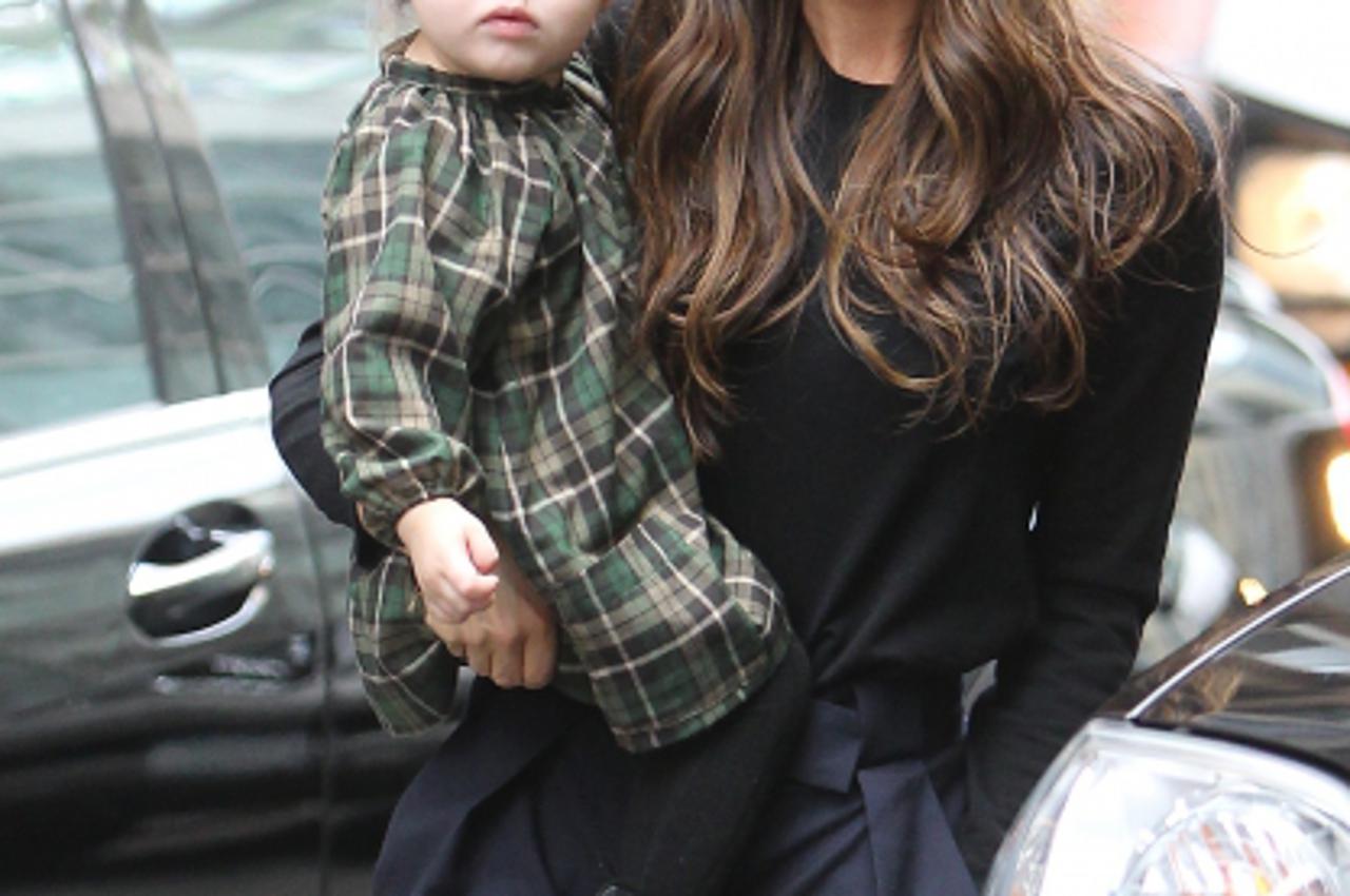 'Victoria Beckham with her daughter Harper Beckham shop at FAO Schwarz toys store then at Whole Foods Market in New York, NY on February 13, 2013.Photo: Press Association/PIXSELL'