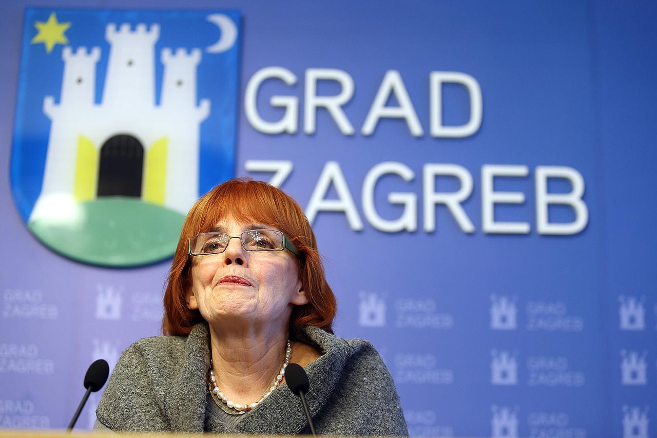 24.02.2015., Zagreb - Na konferenciji za medije predstavljena kandidatura Grada Zagreba za Europsku prijestolnicu kulture 2020. Vesna Kusin.  Photo: Goran Stanzl/PIXSELL