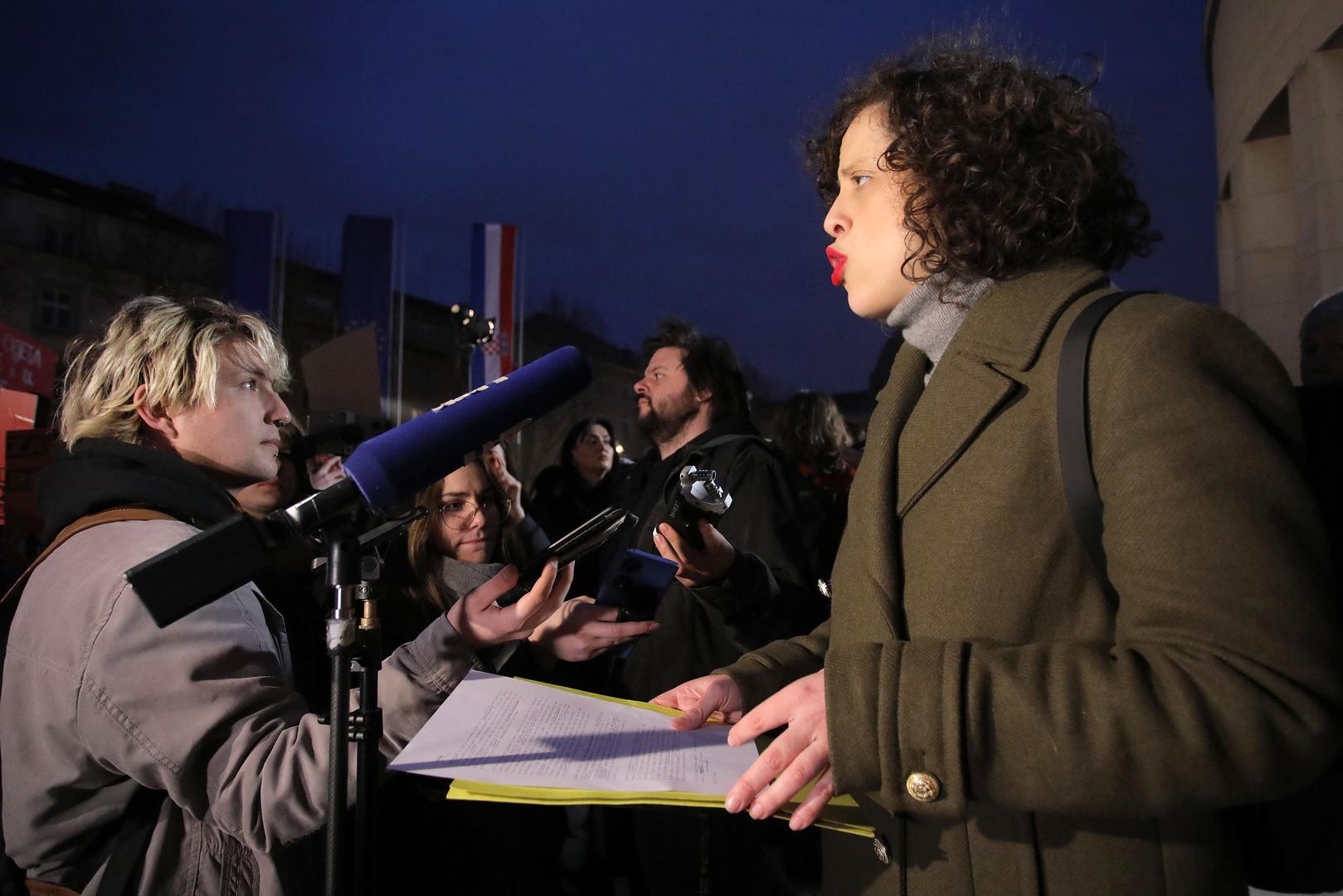 08.03.2024., Zagreb - Feministicki kolektiv fAKTIV organizirao je osmomartovski nocnom mars pod geslom „Feminizam i gotovo“. Photo: Tomislav Miletic/PIXSELL