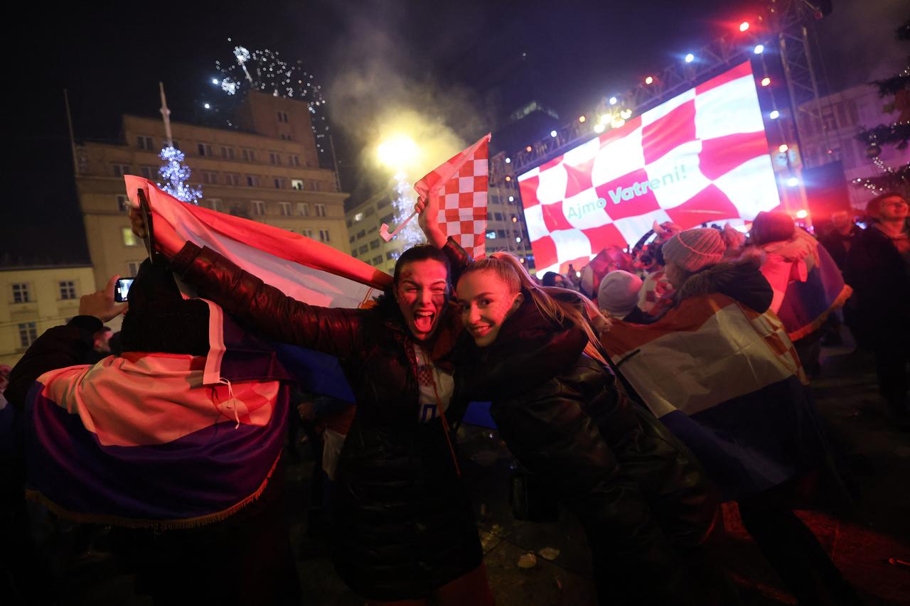 FIFA World Cup Qatar 2022 - Fans in Zagreb watch Argentina v Croatia