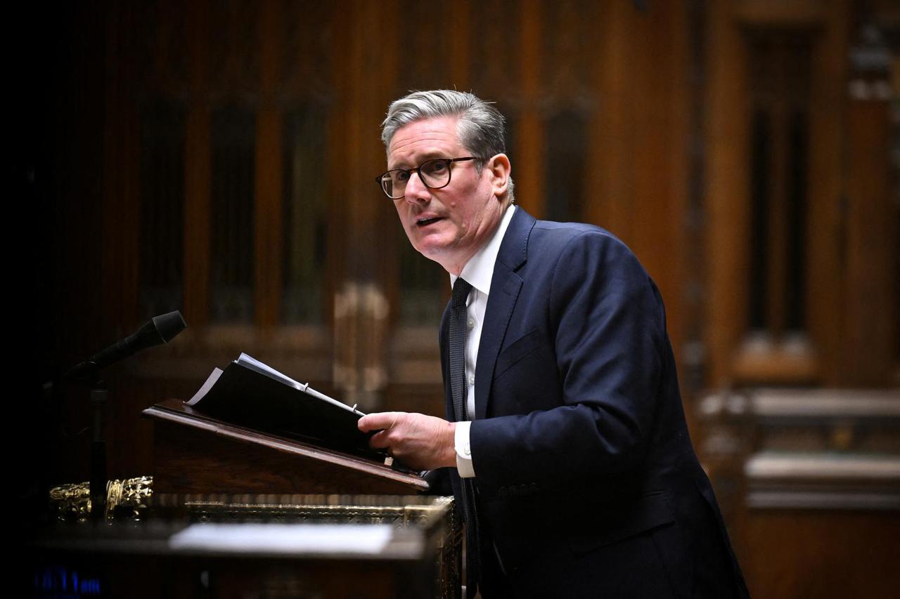 British Prime Minister Keir Starmer delivers his statement on COP29 and G20 Summits at the House of Commons in London