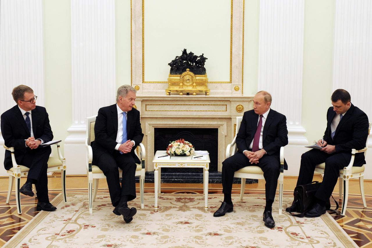 Russian President Vladimir Putin meets with Finnish President Sauli Niinisto in Moscow