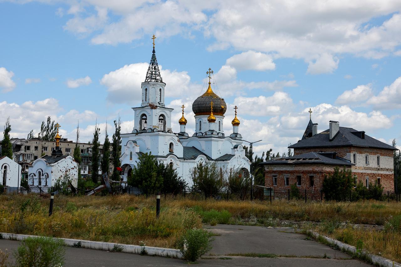 Avdiivka town in Russian-controlled Donetsk region amid Russia-Ukraine conflict