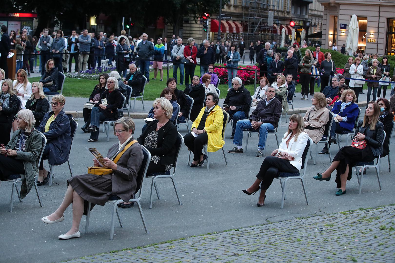 30.05.2020., Zagreb - Svecani koncert ispred HNK u povodu Dana drzavnosti. 

Photo: Goran Stanzl/PIXSELL