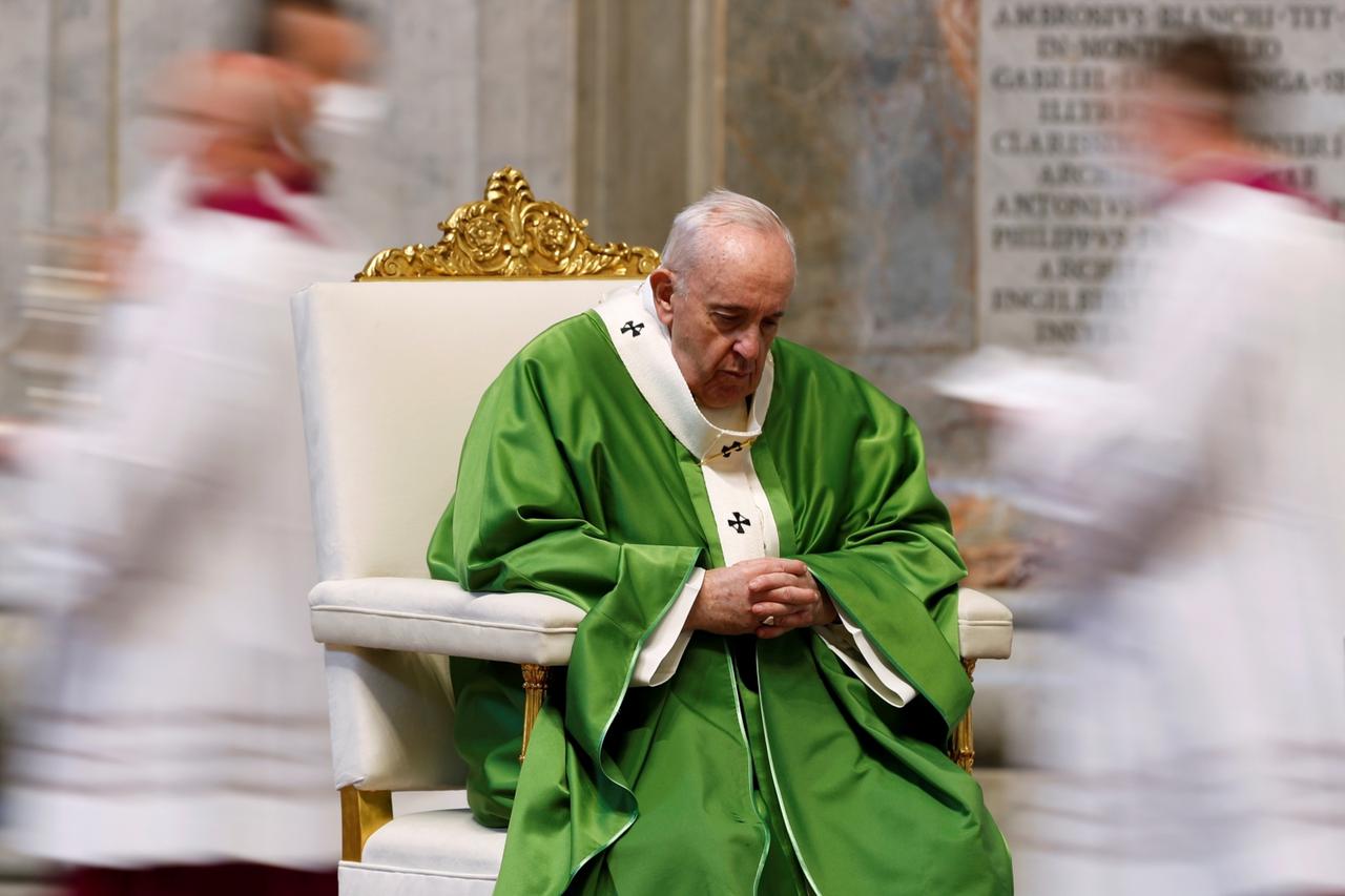 Pope celebrates a Mass marking the Roman Catholic Church's World Day of the Poor