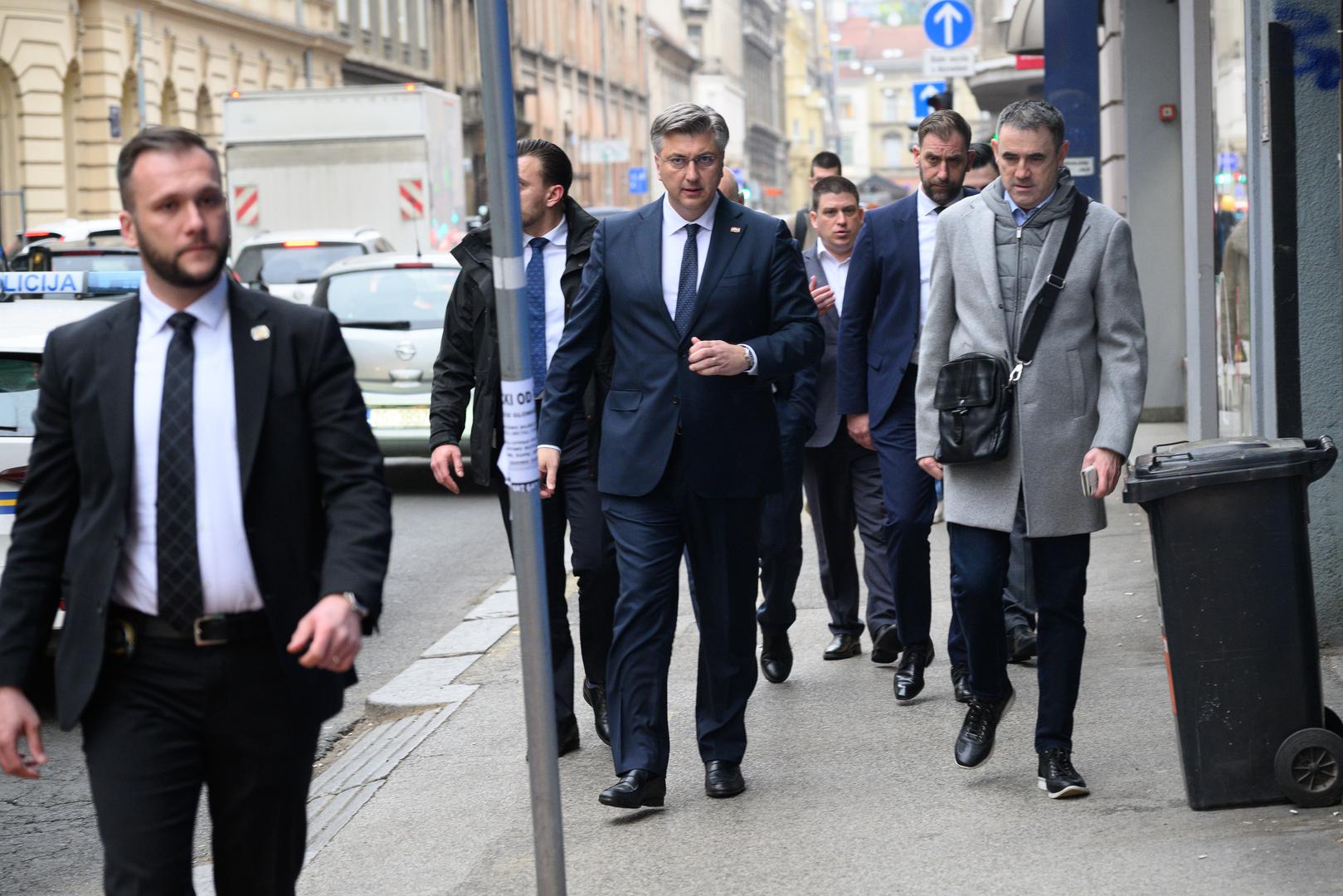 27.02.2024., Zagreb - Dolazak ministara na Sjednicu Sireg predsjednistva HDZ-a. Andrej Plenkovic.
 Photo: Davor Puklavec/PIXSELL