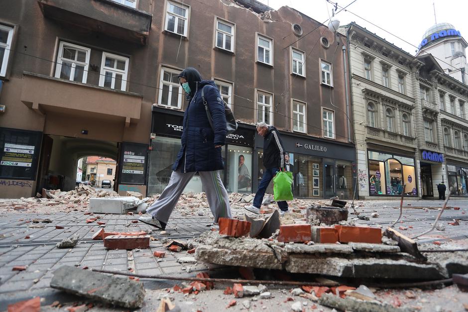 Oštećenja u centru Zagreba nakon potresa