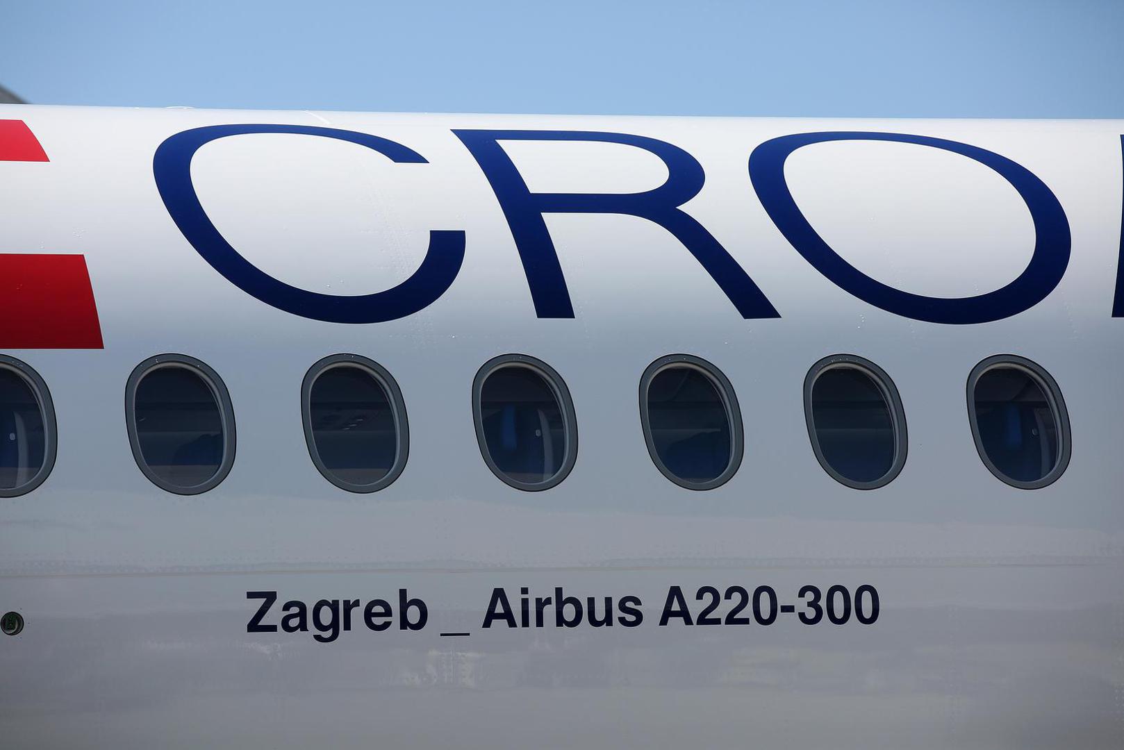 30.07.2024.,Zagreb - Docek prvog novog zrakoplova Airbus A220, cime sluzbeno pocinje cjelokupna obnova flote hrvatskog nacionalnog avioprijevoznika Photo: Zeljko Hladika/PIXSELL