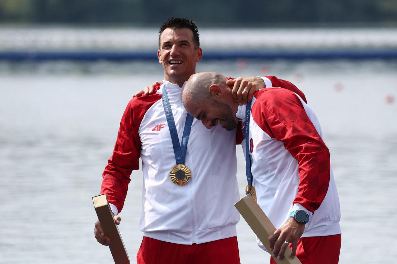 Rowing - Men's Pair Victory Ceremony