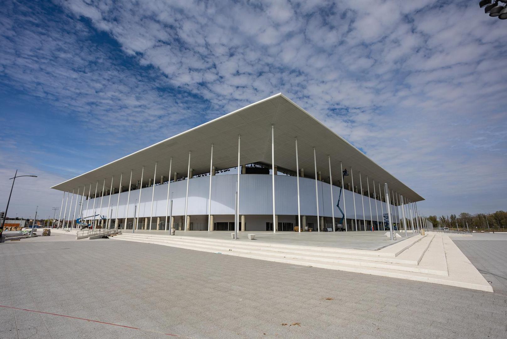 22.03.2023., Osijek - Novi nogometni stadion na Pampasu u zavrsnim radovima pred otvorenje. Photo: Davor Javorovic/PIXSELL