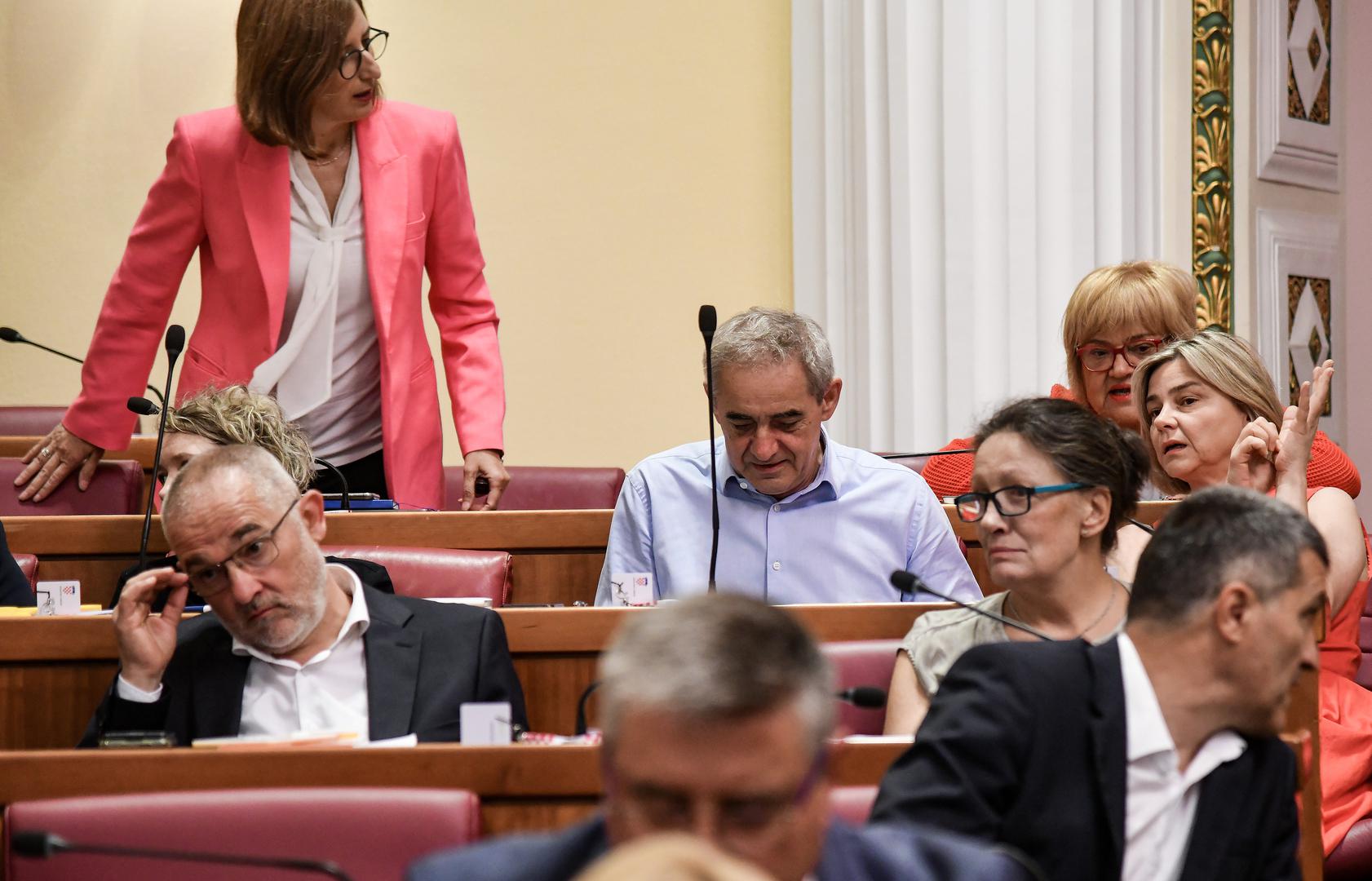 22.07.2023., Zagreb - Drugi dan izvanredne sjednica Sabora na temu plinske afere u HEP-u. Damir Bakic, Sandra Bencic Photo: Josip Regovic/PIXSELL