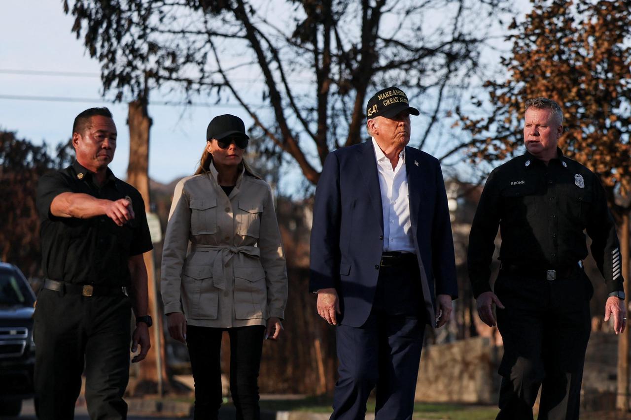 U.S. President Trump visits Pacific Palisades