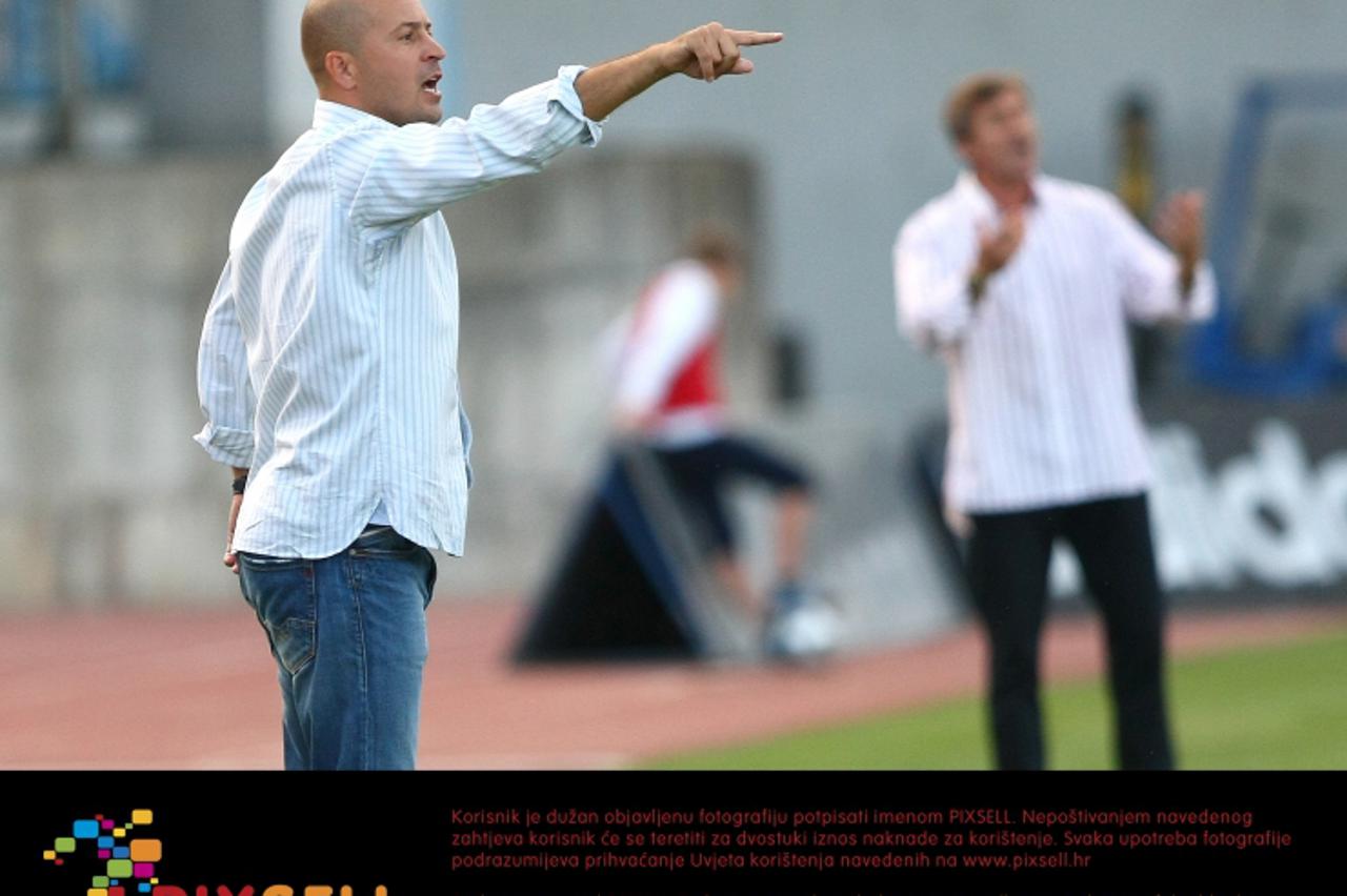 '07.08.2010., stadion Maksimir, Zagreb - Nogometna utakmica 3. kola 1. HNL izmedju NK Lokomotiva i NK Istra 1961. Roy Ferencina, Robert Jarni Photo: Davor Puklavec/PIXSELL'