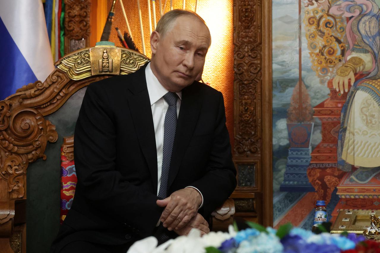 Russia's President Putin meets Chairman of the Constitutional Court Zorkin in St Petersburg