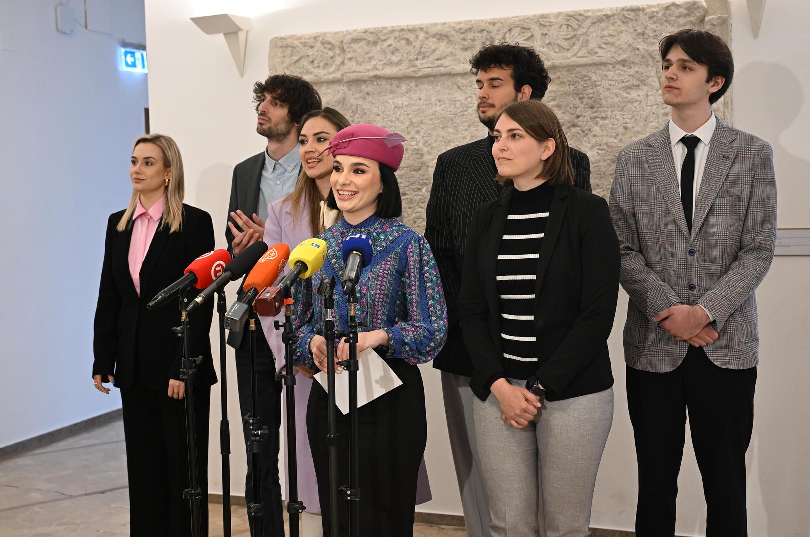 23.04.2024., Zagreb - Nina Skocak predala je kandidacijsku listu za Europski parlament Drzavnom izbornom povjerenstvu u Hrvatskom saboru. Photo: Davorin Visnjic/PIXSELL