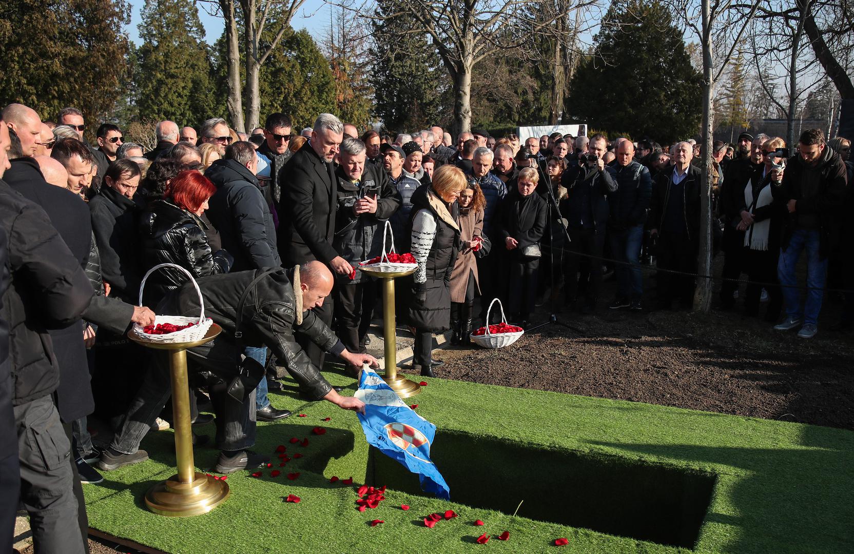 15.02.2023., Zagreb - Posljednji ispracaj Miroslava Cire Blazevica u Aleji velikana na groblju Mirogoj. Photo: Matija Habljak/PIXSELL