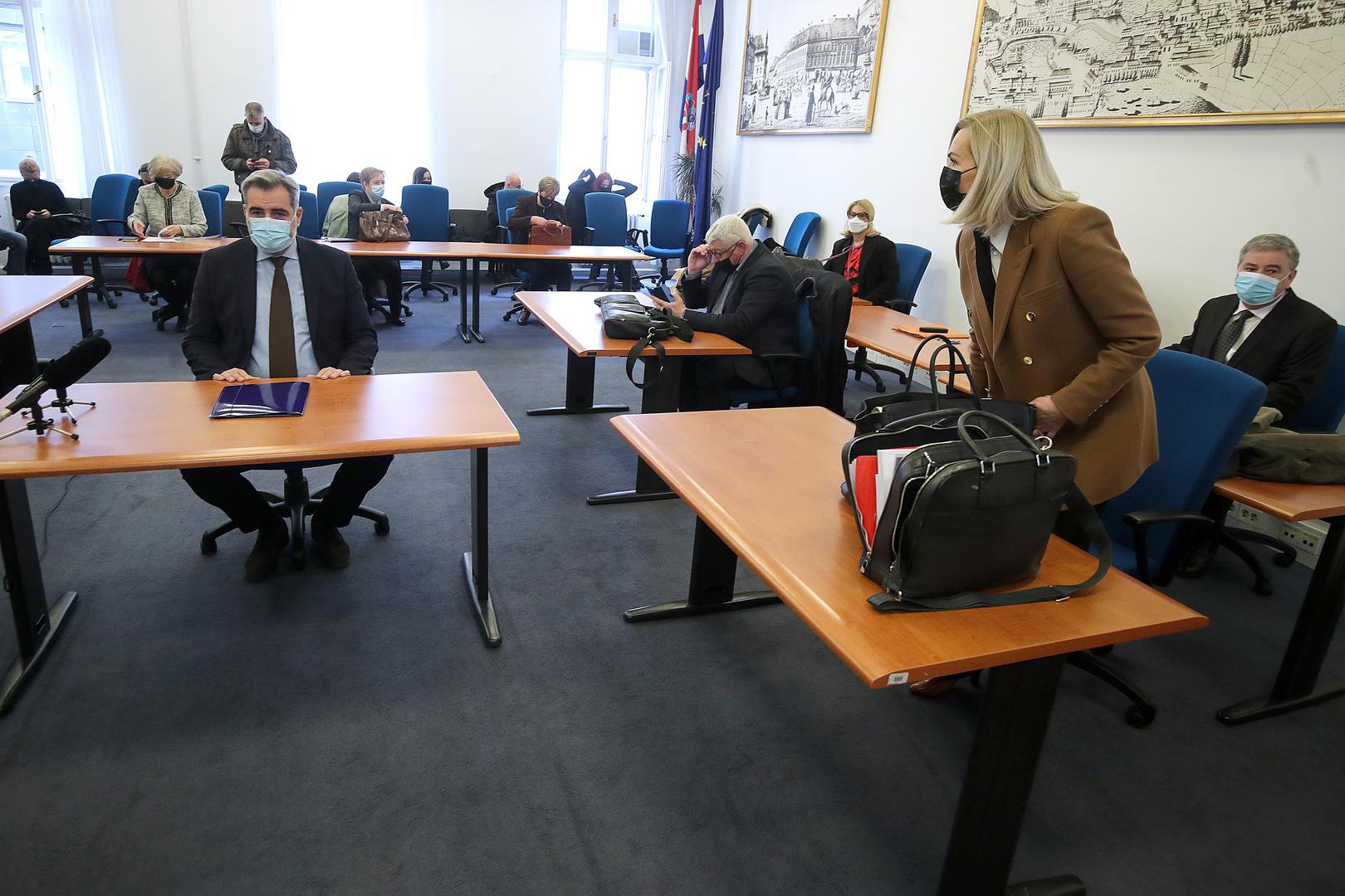 10.3.2021., Zagreb - Nadan Vidosevic na danasnjem rocistu pred Zupanijskim sudom iznosi obranu. Nadan Vidosevic, Jadranka Slokovic. 
Photo: Goran Stanzl/PIXSELL