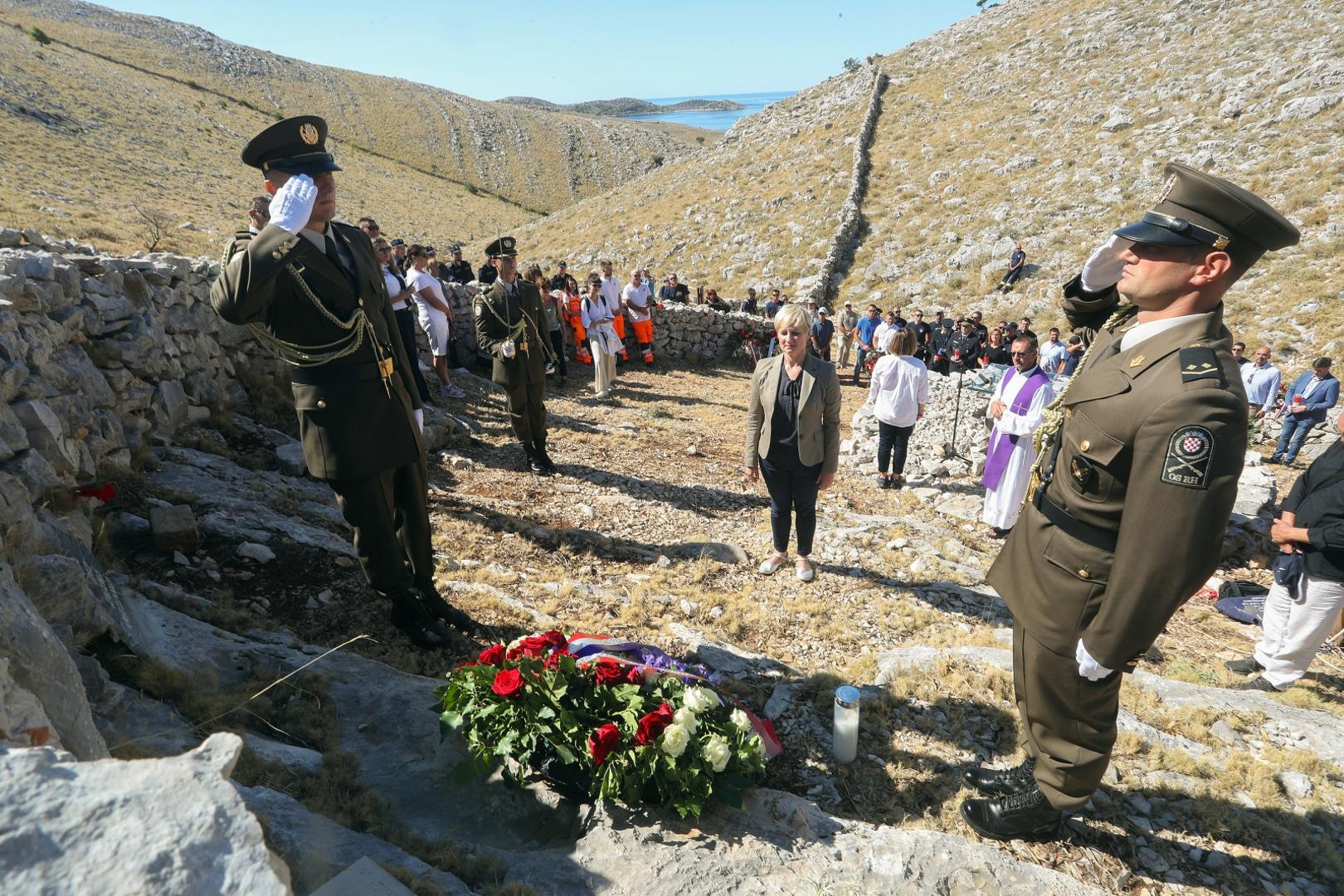 30.08.2021., Kornati - Na otoku Kornatu obiljezena je 14. obljetnica stradanja 12 vatrogasaca iz Tisnog, Vodica i Sibenika u Kornatskoj tragediji. 
Photo: Luka Stanzl/PIXSELL