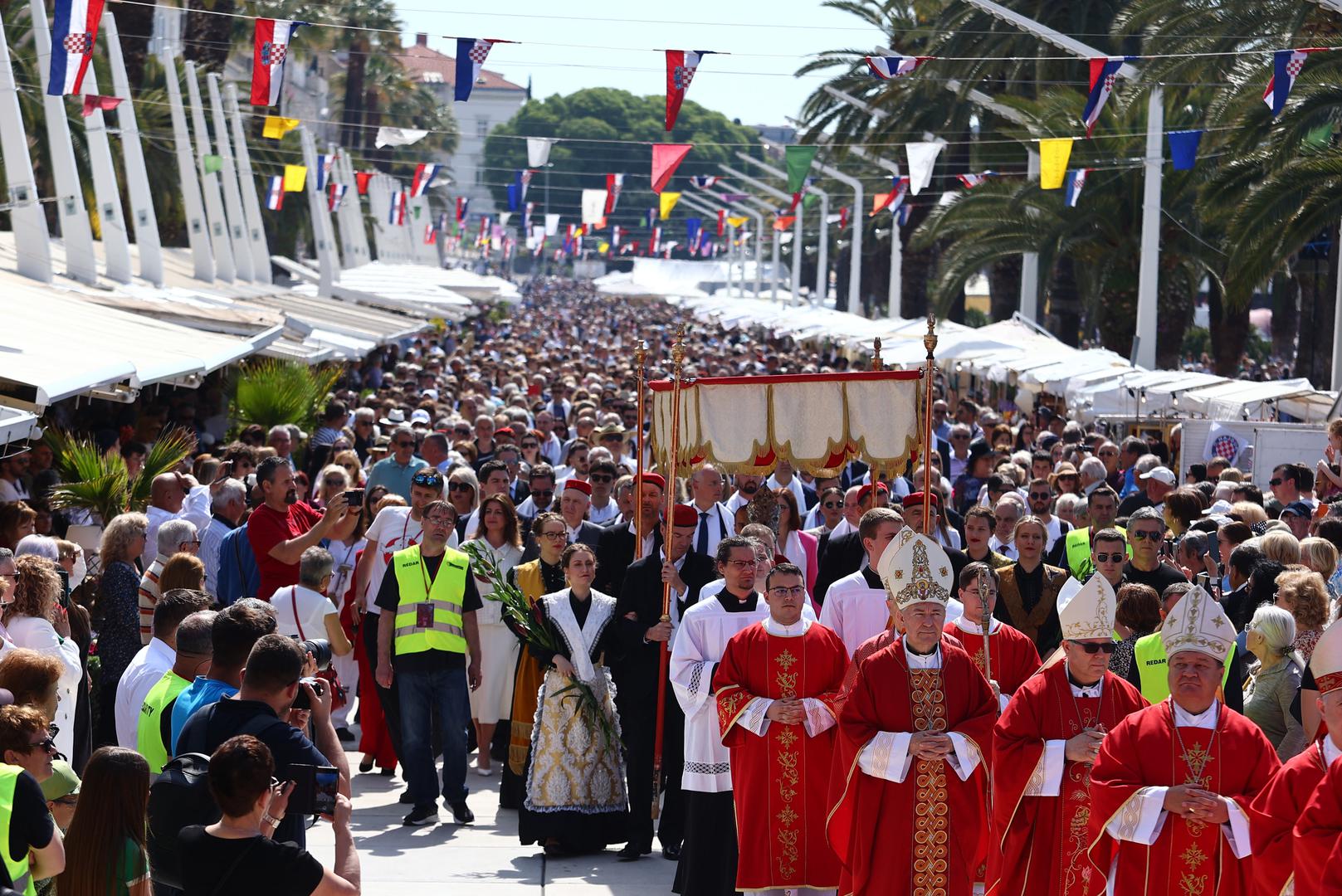 07.05.2023., Split - Procesija i misa povodom blagdana sv. Dujma. Photo: Miroslav Lelas/PIXSELL